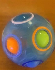 Magic Rainbow Puzzle Ball Speed Cube Ball Fun Stress Reliever Brain Teaser Color