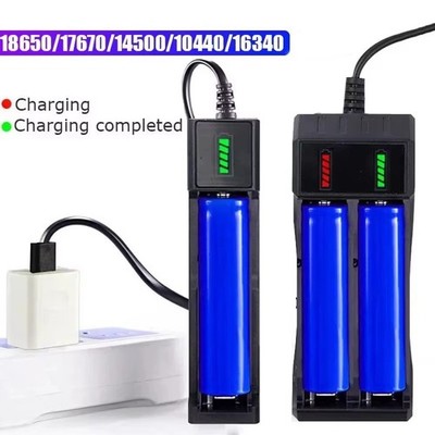 Akku ladegerät 1/2/4 Slot 3,7V Batterieladegerät LCD Universal für Li-ion