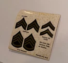 Vintage G I Joe Army Soldier Insignia Rank Sticker Sheet HASBRO 1964-1969 3