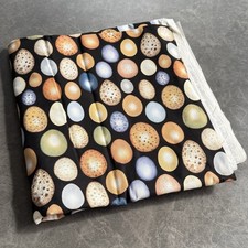 Easter Eggs on Black Cotton Fabric, Timeless Treasures Fabric - 2.5 yd, 44"