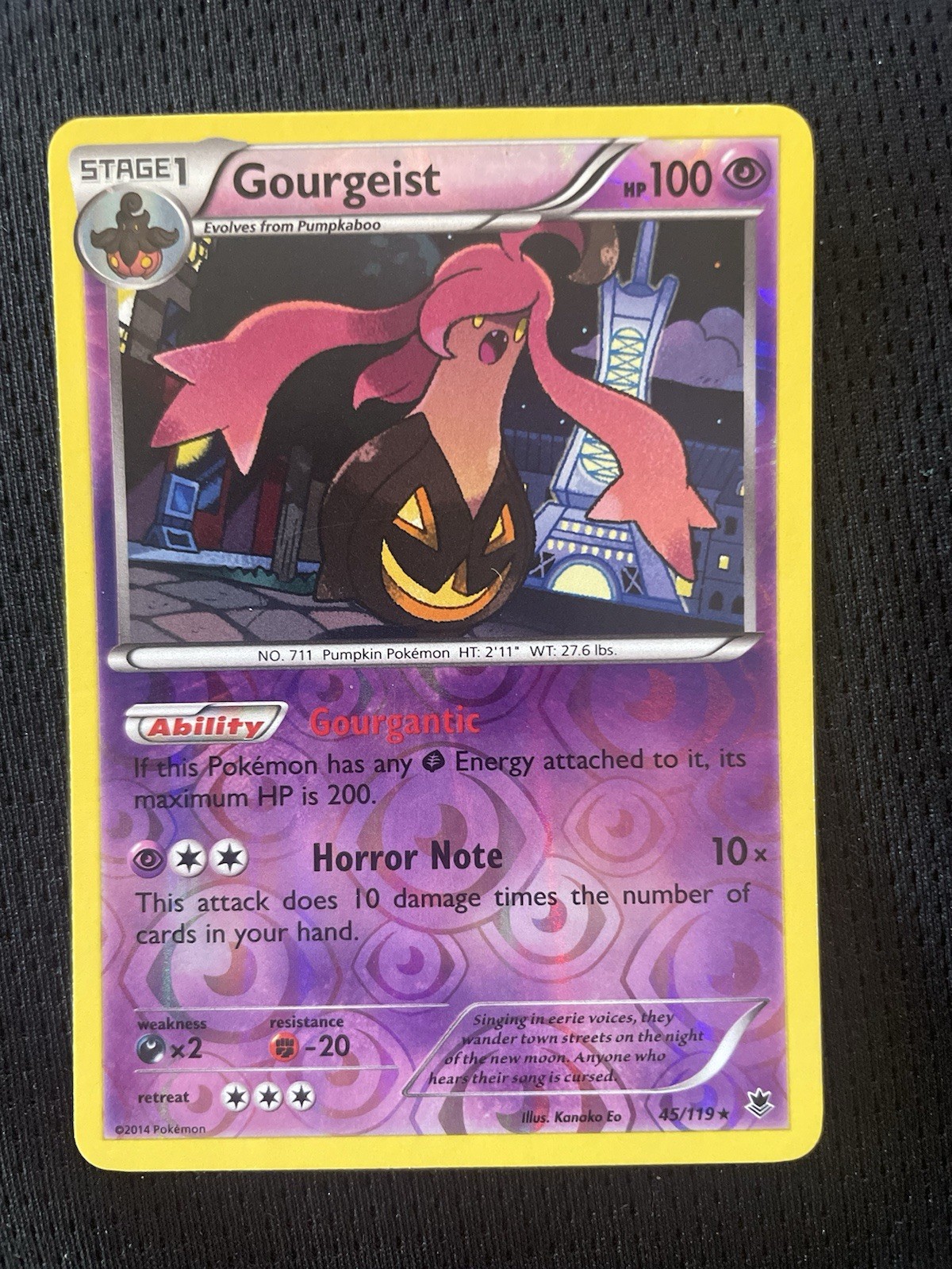 Gourgeist 45/119 XY-Phantom Forces Reverse Holo LP Condition