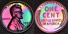 1957 PROOF Lincoln Wheat 1 One Cent MONSTER Rainbow Toning (62-75)