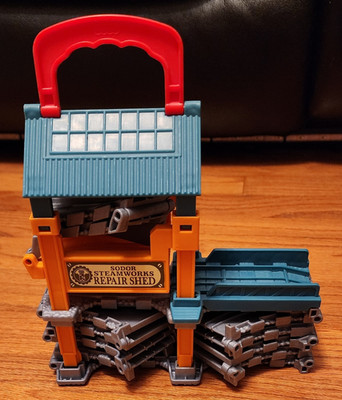Thomas & Friends Sodor Steamworks Repair Shed Track Playset, Multicolor