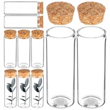 10pcs High Borosilicate Glass Bottles Glass Tubes with Cork Reagent Bottles