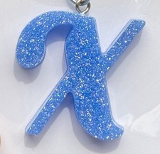  Blue Glitter Letter Keychains   Available in all letters 