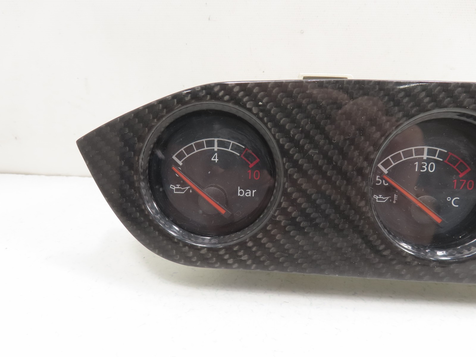 06 Lamborghini Gallardo #1310 Cluster Gauge Oil Battery Temp Carbon Fiber Trim 4