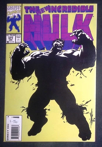 The Incredible Hulk #377 Marvel Comics Lime Green 3rd Printing VF-