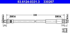 Bremsschlauch ATE 83.6124-0331.3 für E30 BMW 3er Touring 325