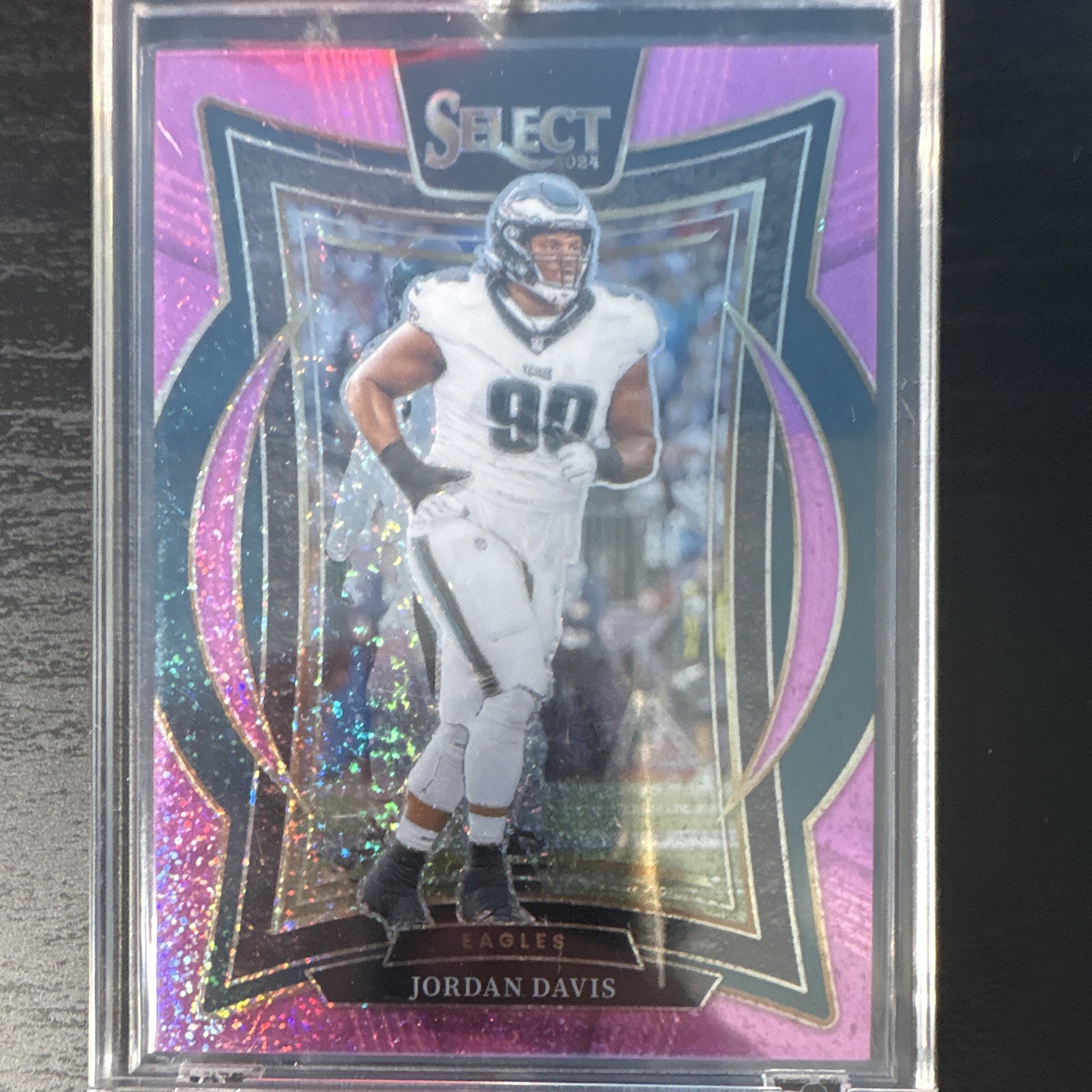 Panini 2024 Select Concourse Jordan Davis #72 Pink Glitter Prizm /15 Eagles