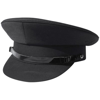 Schwarze Schirmmütze im Chauffeur-Stil, Größe 60 cm, Groß