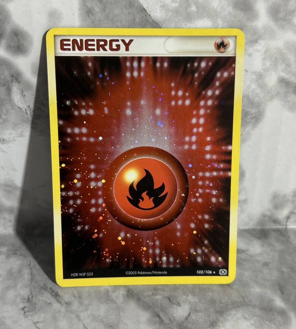 Emerald #102/106 Fire Energy LP Pokemon TCG Free Fast Shipping
