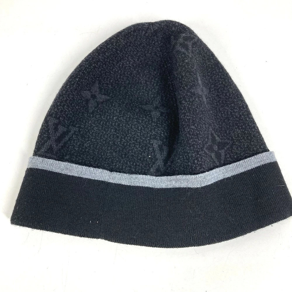 Louis vuitton Knit cap My Monogram Eclipse M73469 Beanie Black Wool ...