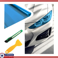 12x47 Inch Headlight Tint Film Self-adhesive Tail Light Tint Kit Squcolor Blue