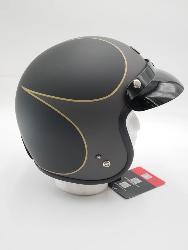 Torc T-50 Retro Helmet Matte Hardy Black Size XL - T5015HARDY25 - Image 4 of 4