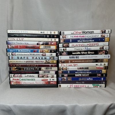 Date Night Romantic Comedy DVD Bundle Lot Of 31 Movies Drama Dramedy Valentines