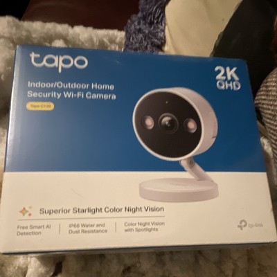 TP-Link Tapo C120 2K QHD Wi-Fi Indoor/Outdoor Security Camera Color Night Vision