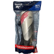 New Reebok Soccer Shin Guards M/L Red/Pink