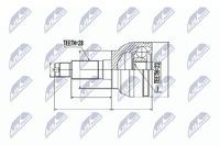 Nty Gelenksatz Antriebswelle NPZ-MZ-047 FüR Bk Mazda Bl BK12 BK14 Mzr BL12 BL14