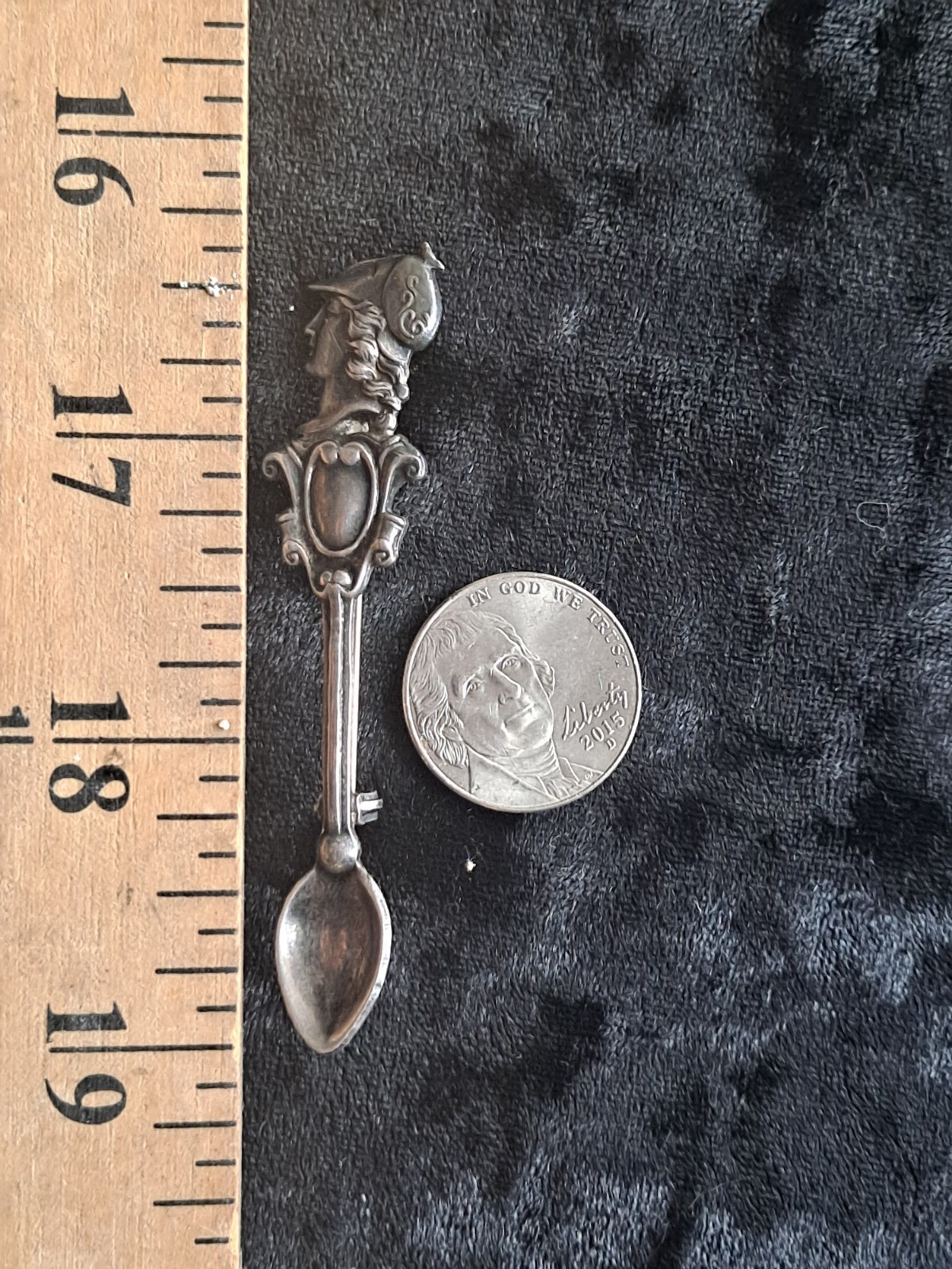 Sterling Silver Tiny Spoon Brooch - image 10