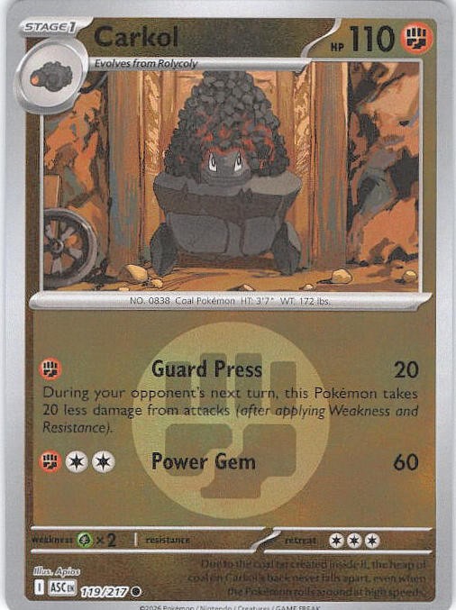 Carkol (Energy Symbol Pattern) 119/217 Holo Common Ascended Heroes