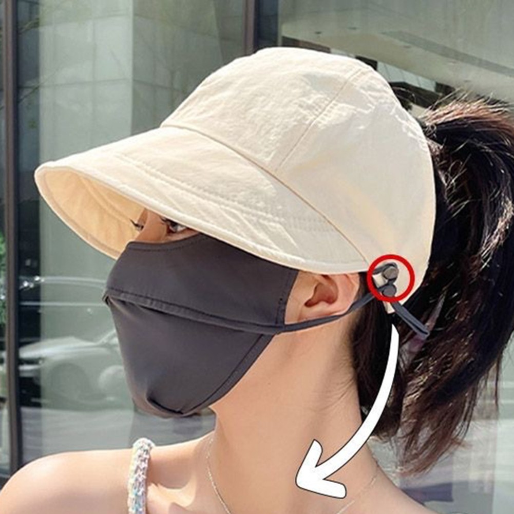 PONY Cappello da sole estivo nuovo versatile traspirante asciugatura rapida con cravatta coda di cavallo