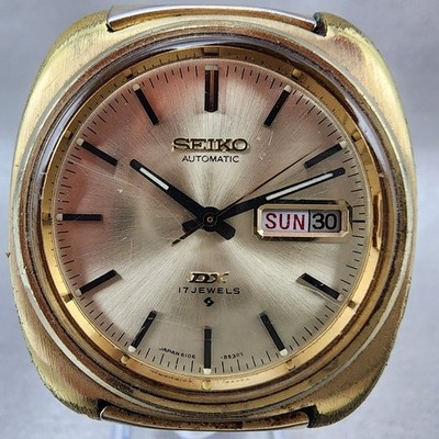 Seiko DX Automatic Watch Men 37mm Champagne Dial Gold Tone Daydate