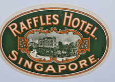 Hotel RAFFLES ( SINGAPORE)  DECO Luggage Label