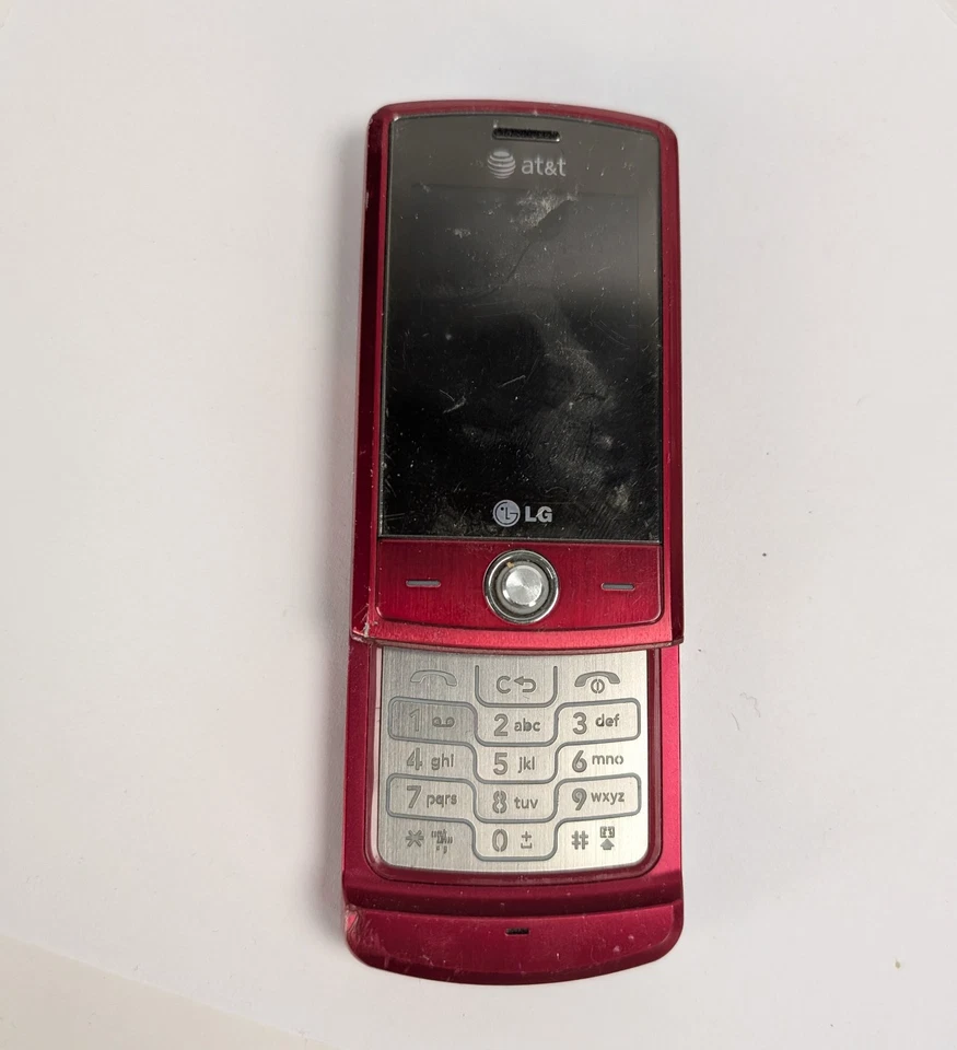 Y2K Red LG Camera Keyboard Slide Cell Phone Untested  - Image 2 of 4