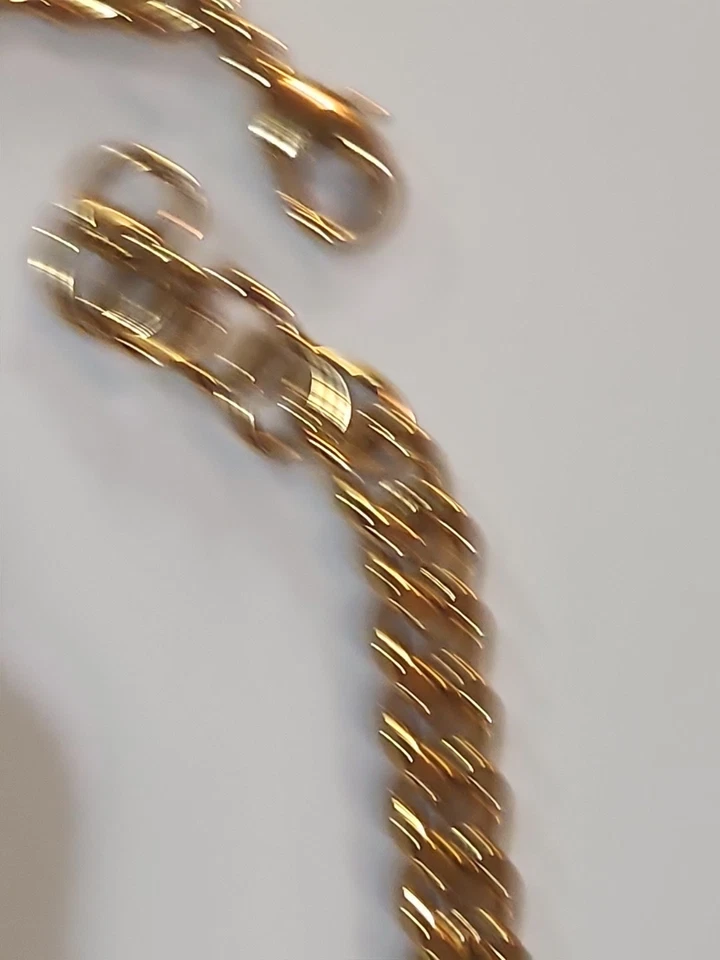 Collar Vince Camuto Cadena Gruesa Tono Dorado Cristal Diseñador Alta Gama Foto 3 de 4