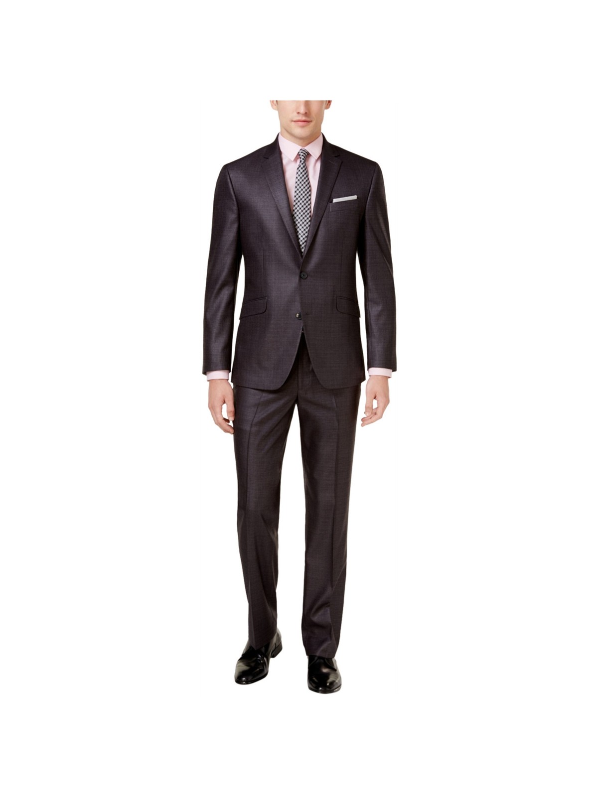 REACTION KENNETH COLE Mens Gray Waist Slim Fit Suit Separate 32W 28L 19490₽