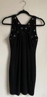 Authentic Luxury VERSACE JEANS Black Hole Rivets Pencil Dress Size US 4, IT 40