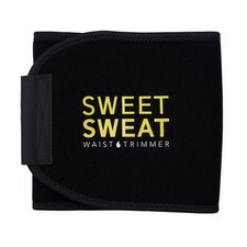 Sweet Sweat Waist Trimmer Band Women  Men Trainer Belt - Black Yellow Size S
