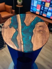 24" Stunning Epoxy Resin Coffee Table Top Wooden Table Top For Living Room Decor