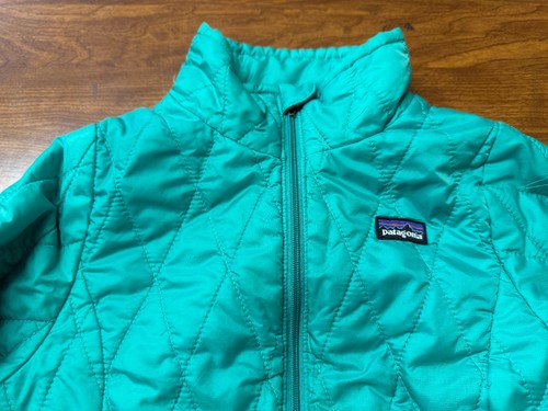 UNISEX KIDS USED PATAGONIA GREEN ZIP UP JACKET YOUTH SIZE SMALL 7/8 - Picture 2 of 11