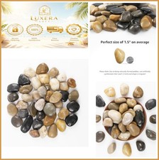 Decorative River Rocks 20lbs 1-2 Inch Mixed Pebbles Garden Landscaping Fish