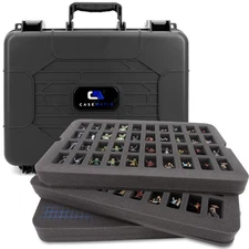 CASEMATIX 80 Slot Miniature Case w/ Custom Foam for Warhammer 40k & DnD Figures