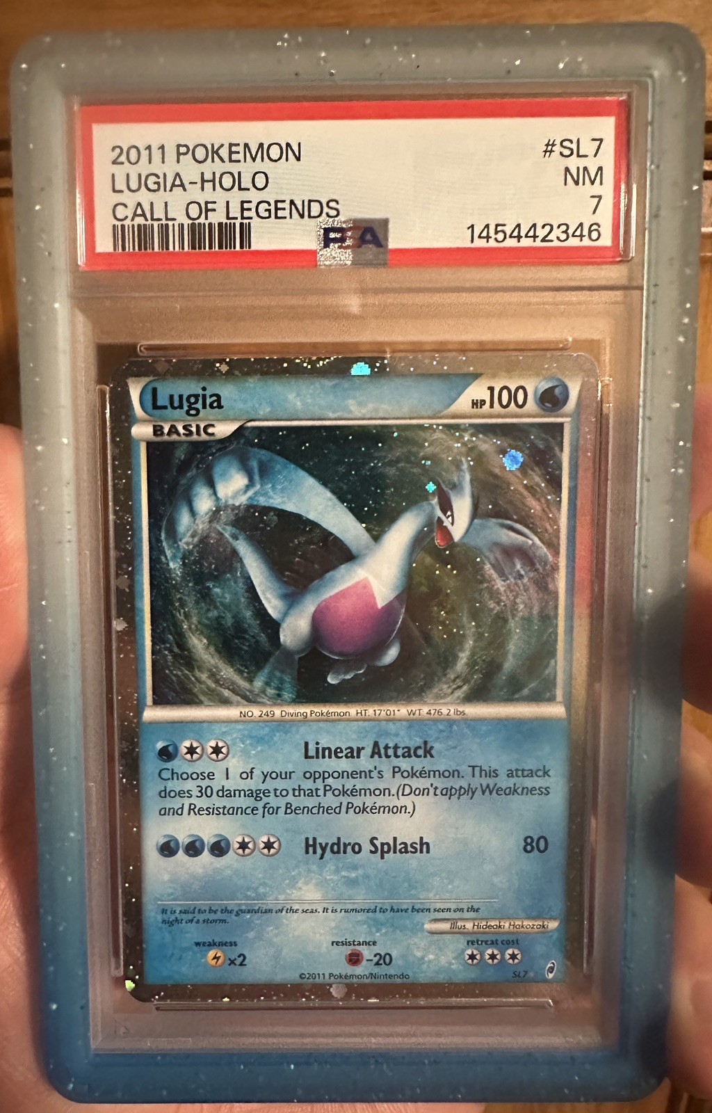 2011 POKEMON CALL OF LEGENDS #SL7 LUGIA-HOLO PSA 7