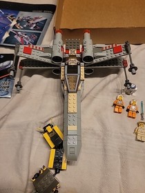 Lego Star Wars X Wing Fighter 7140 With Box And Manual And Landspeeder 7110.