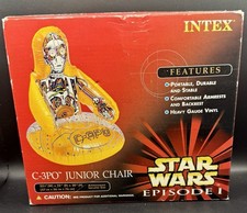 Star Wars 1999 Episode 1 Intex Inflatable C-3PO Junior Chair NEW Sealed in Box!