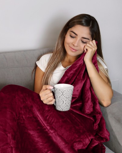 Faux Fur Blanket For Sofa & Bed Mink Micro Throw Plush Warm Soft Fleece Blankets - Picture 10 of 42