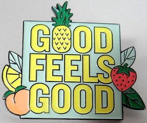 Starbucks Lapel Pin Enameled Good Feels Good Fruit Smoothie Metal Employee Issue