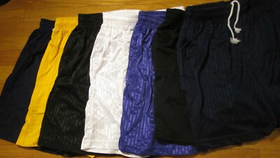 Men Jogging Shorts Large 6 Pc 4 Color Polyester 2 Pocket Draw String Sports new