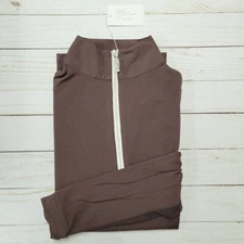 Tailored Sportsman ICEFIL Long Sleeve Ziptop Shirt - Mahogany/White/Silver