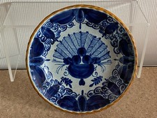 FREE SHIPMENT Antique 19th DELFT dish PLATE 'DE CLAAUW' Holland blue Ø5inch