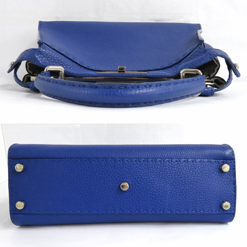 【関税&送料込】Fendi Fendi Air Force Blue Leather Fold Thon FENDI Peekaboo Selleria Blue Neon 8BN226 Leather bg17604 | eBay