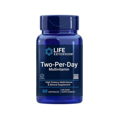 Life Extension Two-Per-Day Multivitamin Supplement - High Potency Vitamins 60 Ca