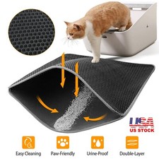 23"x17'' Kitty Cat Litter Mat Trapping Honeycomb Double Layer EVA Foam Rubber