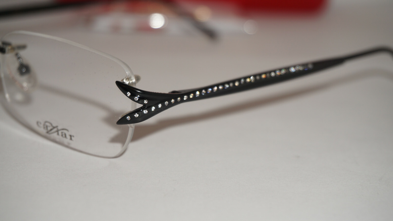 Caviar Eyeglasses New Black Rimless Austrain Crystals M2305 C24 54 16 ...