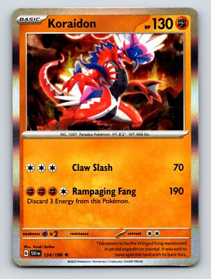 Basic Koraidon HP 130 Claw Slash Rampaging Fang Fighting Rarity