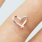 Sterling Silver Floating Love Heart Ribbon Necklace Bracelet Charm 2 Tones